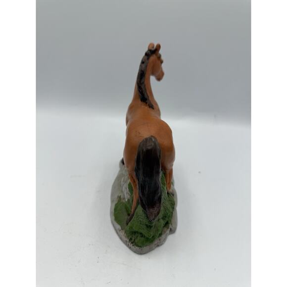 Vintage Brown Horse Figurine 7” Long x 6.5” Tall Ceramic Statue Ranch Decor - Picture 4 of 8